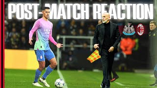 Coach Pioli and Tijjani Reijnders | Post-match reactions | Newcastle v AC Milan | #championsleague