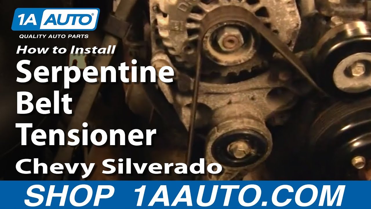 How To Install Replace Serpentine Belt Tensioner Chevy Silverado GMC Sierra 9906