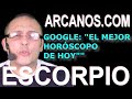 Video Horóscopo Semanal ESCORPIO  del 22 al 28 Noviembre 2020 (Semana 2020-48) (Lectura del Tarot)