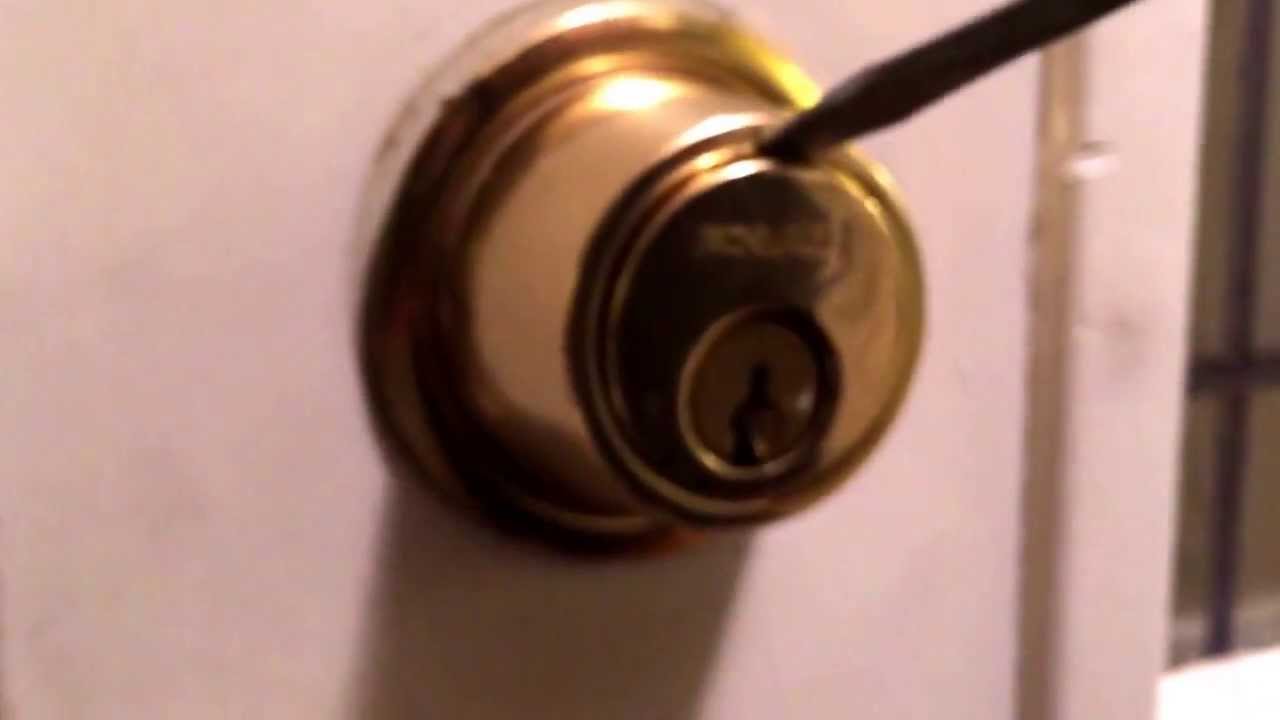 deadbolt door remove kwikset knob schlage cylinder double keyed lock removing without screws knobs aka