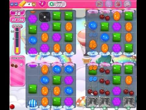 How to beat Candy Crush Saga Level 428 - 3 Stars - No Boosters - 144