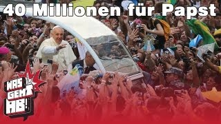 Papstbesuch in Brasilien kostet 40 Millionen!