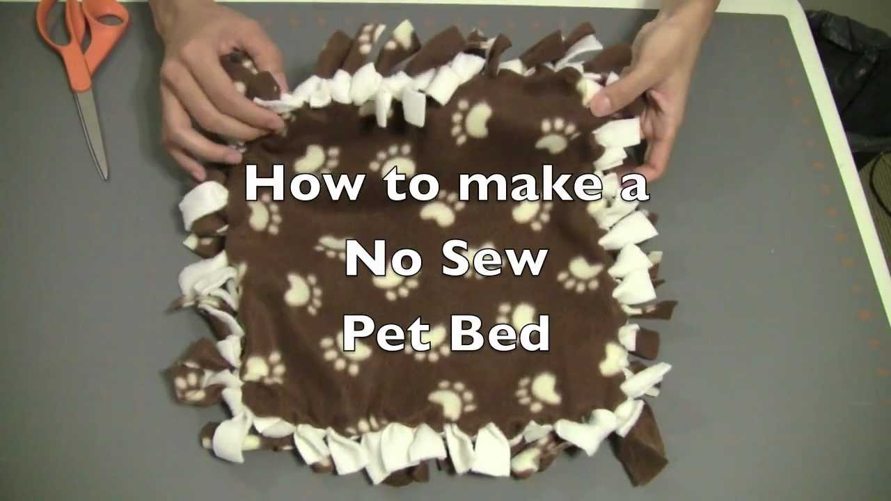 How to make a No Sew Kitten / Cat / Dog / Pet Bed - YouTube