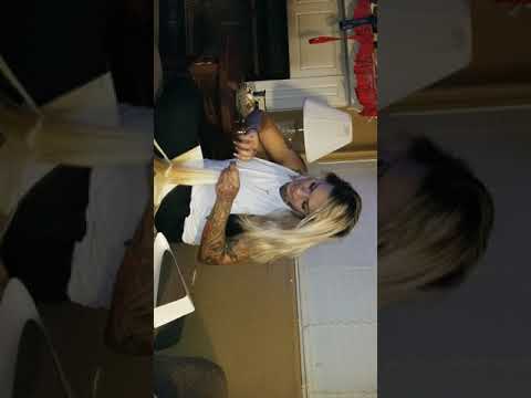 Hairstylist in action with hair extensions funny scene at the end!
