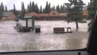 Bragg Creek under water.