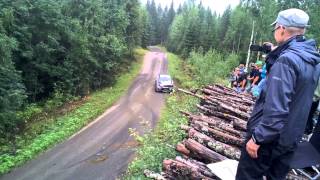 Novikov crash WRC Rally Finland 2013