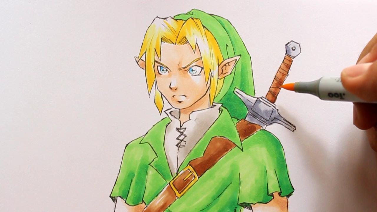 Wie zeichnet man Link Legend of Zelda zeichen tutorial ...