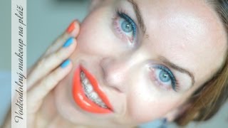 Oranžovotyrkysové beach party líčení / Orange-turquoise beach look (37.video pro kamoska.cz)