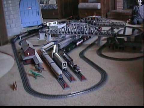 Rug-based O Gauge train layouts (late 1990s early 2000s) and one HO 