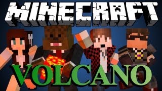 FAIL Minecraft VOLCANO BRIDGES Minigame w/ SkyDoesMinecraft, BajanCanadian and AshleyMariee