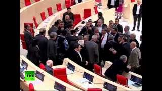 Грузинские депутаты устроили драку на заседании парламента