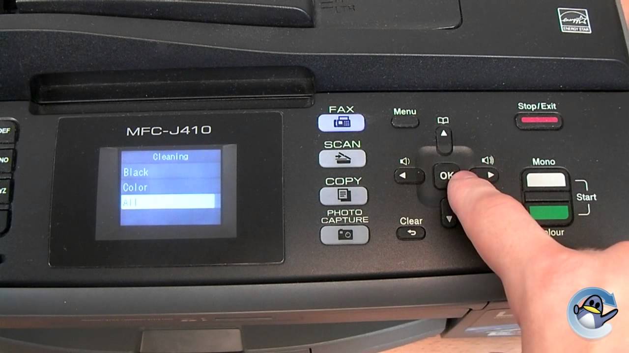 How to do Head Cleaning in a Brother MFC-J410W Printer - YouTube