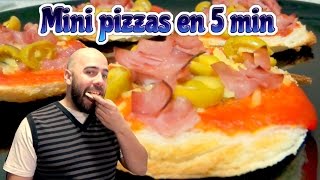 Como hacer mini pizzas en 5 minutos