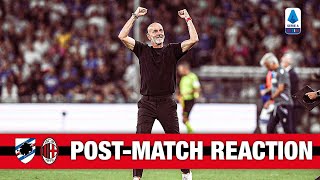 Pioli and Tonali post-match reactions | Sampdoria v AC Milan