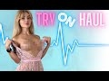 [4K] Completely Transparent Try On Haul with Joanna  Bold Fresh See-Through Outfits