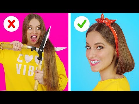 BRILLIANT HAIR HACKS AND TIPS || Funny Hair Situations And Problems by 123 GO!