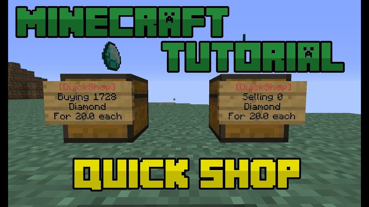 Minecraft | Quick Shop | Plugin Tutorial [FOR 1.6.2] - YouTube