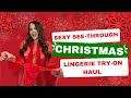 TRANSPARENT Christmas Lingerie Try On Haul  Jean Marie Try On.480p