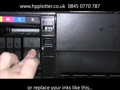 Designjet T520 Series - How to replace ink cartridges on your printer