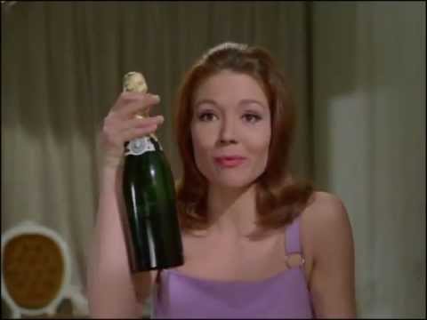 Youtube video showing Mrs. Peel discovering another box of chocolates, this time full and she discovers Steed’s greatest fear - a lack of champagne!