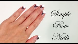 Simple Bow Nails