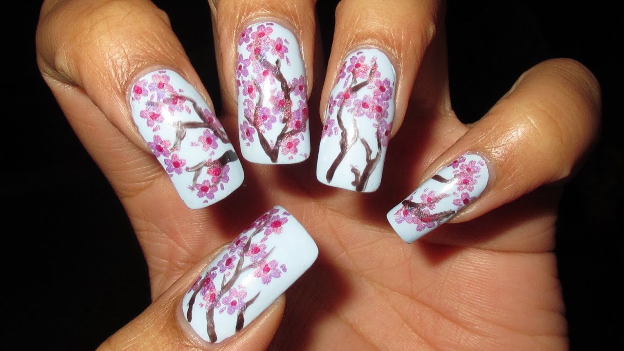 Cherry Blossom Mandala Nail Art Design - wide 8