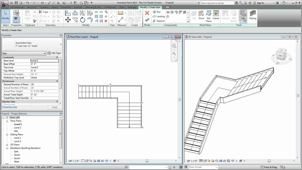 Autodesk Revit Creating a Custom Stair YouTube
