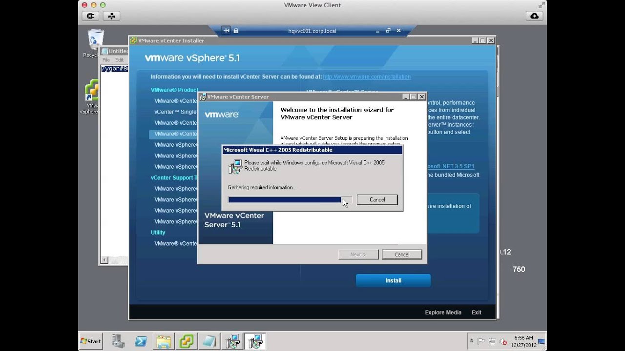 VMware vCenter Server 5.0 to 5.1 Upgrade - YouTube