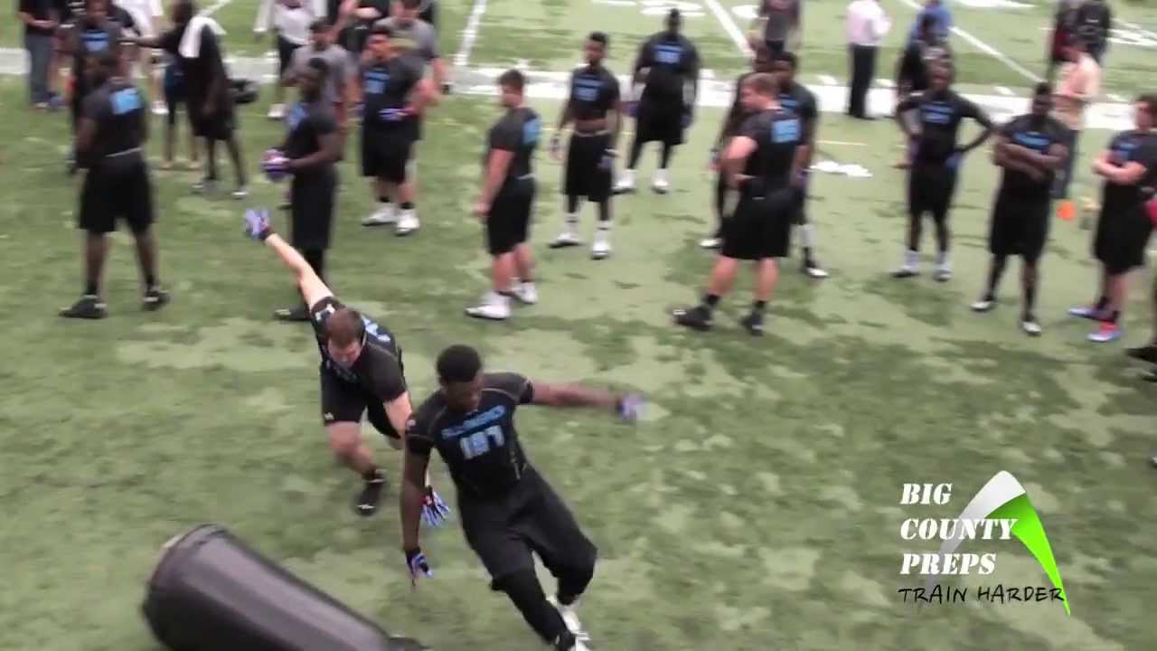 OL/DL 1 on 1s - Under Armour Combine 2014 - YouTube