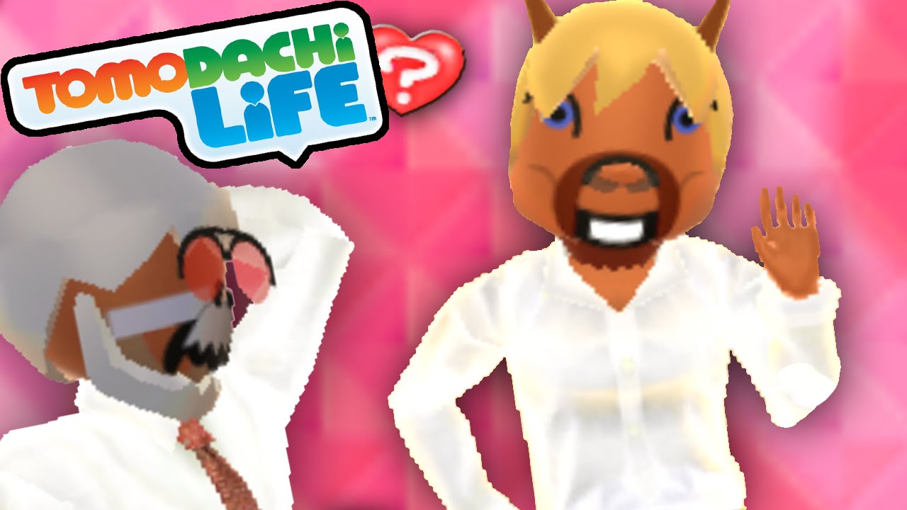 Tomodachi Life 3DS Creepy Horse Love Test, Mickey Mouse Mii Gameplay