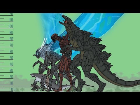 Размеры монстров (ASM) 3/ Monsters Size Comparison (ASM) 3 - Shin Godzilla, Mothra, Baby Godzilla