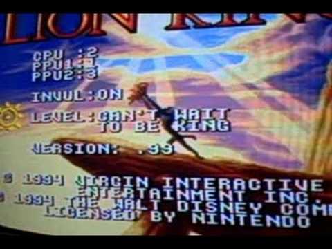 Lion King SNES cheat. - YouTube