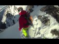 Hiking and skiing Presten Couloir, Lofoten