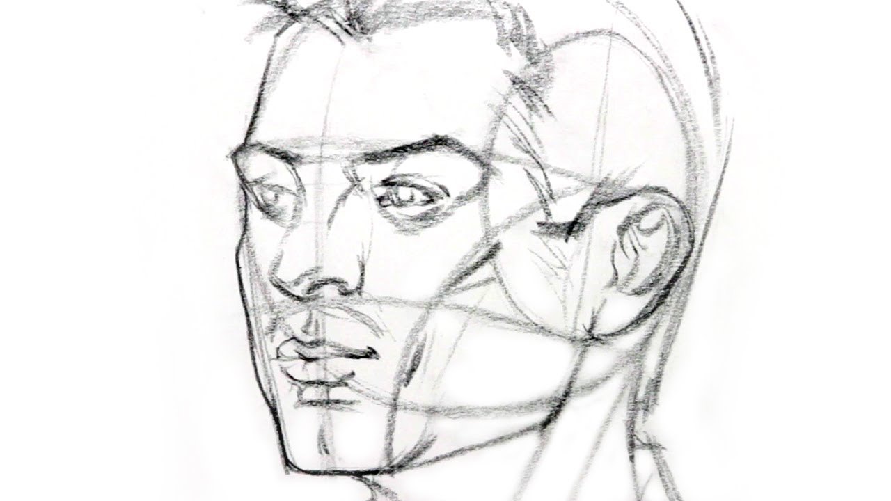 drawing human head angles