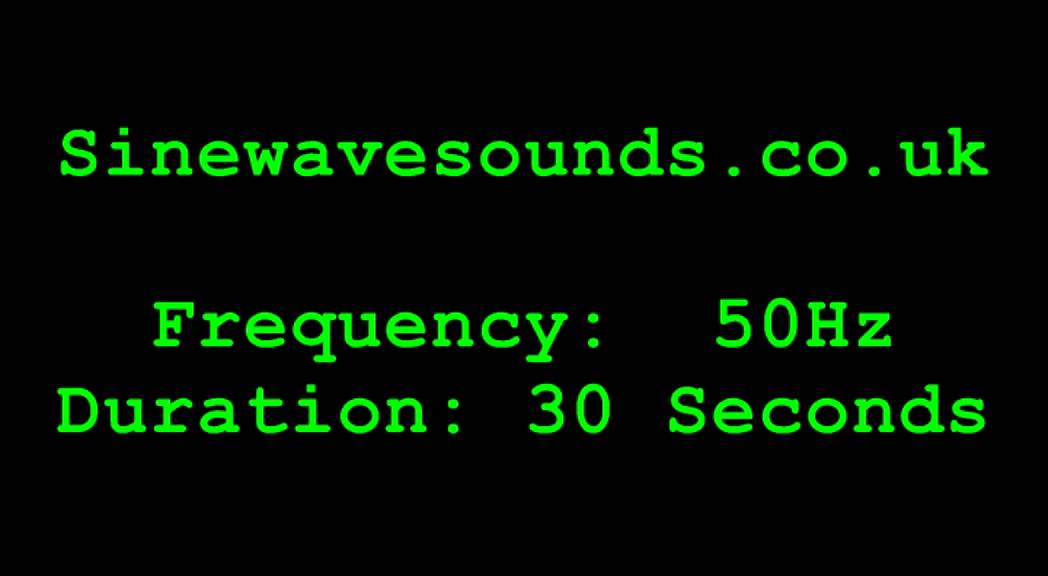 50hz Sinewave - Test Tone / Sound - YouTube