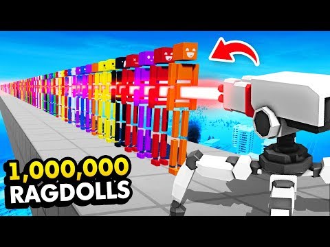 How Many RAGDOLLS Can 1 LASER SHOT DESTROY? (Fun With Ragdolls: The Game Funny Gameplay)
