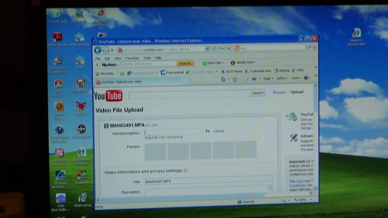 HD UPLOAD FROM SONY PMB FOR XP TUTORIAL BY SIMPLY PC - YouTube