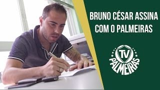 Bruno César assina com o Palmeiras e conhece o novo manto!