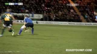 Brian O'Driscoll pass through the legs sets up Luke Fitzgerald try