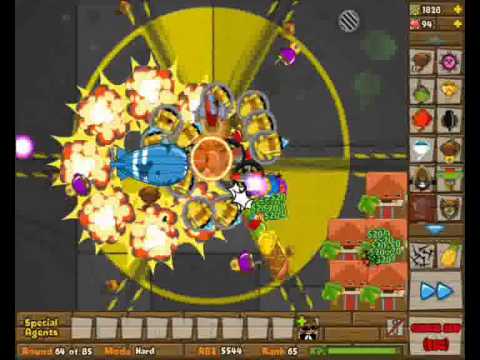 Tower Defence 5 (Bloons TD5) - Bloontonium Lab - Hard mode - No cheats ...