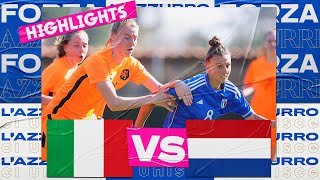 Highlights: Italia-Paesi Bassi 0-2 | Under 23 Femminile | Amichevole
