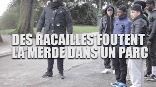 Des racailles foutent la merde dans un parc ! ... ou pas