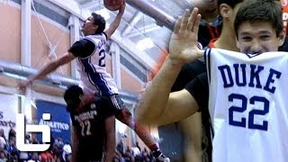 Serious Hops: Grayson Allen Jumps OVER 6'11 Jahlil Okafor Wearing Jay Williams Jersey! (Wins 2014 McDonalds All American Dunk Contest)
