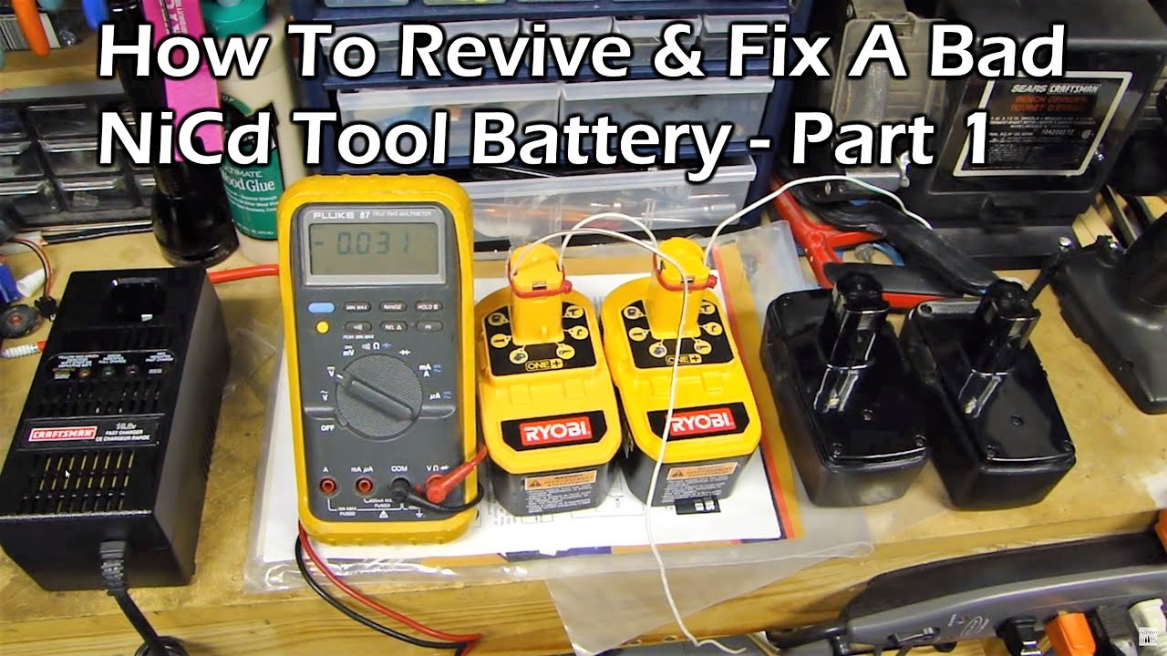  / fix a bad rechargeable NiCd battery for cordless drill - YouTube