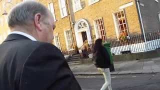 Michael Noonan walks into Dublin says no