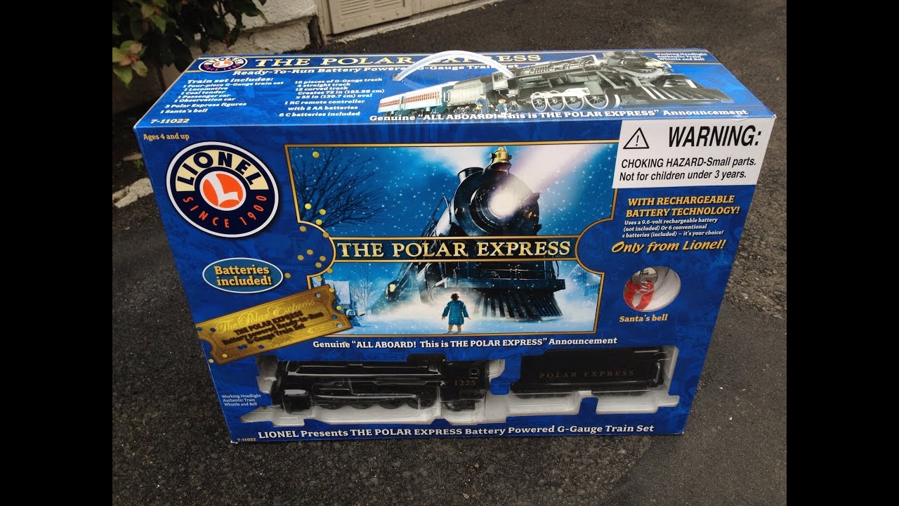 The Polar Express Lionel G Gauge Scale Battery Train - Under the 