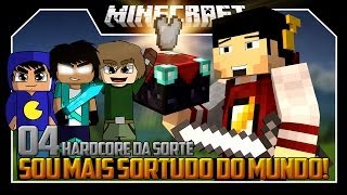 EDU O MAIS SORTUDO! - HARDCORE! #4 ‹ c/ Amigos - Minecraft ›