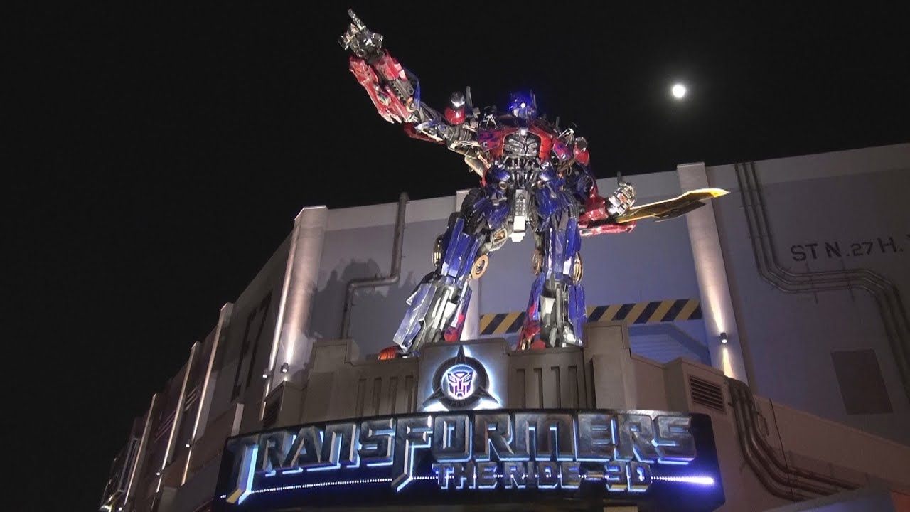 TRANSFORMERS the RIDE 3D QUEUE with LIMITED ONRIDE footage