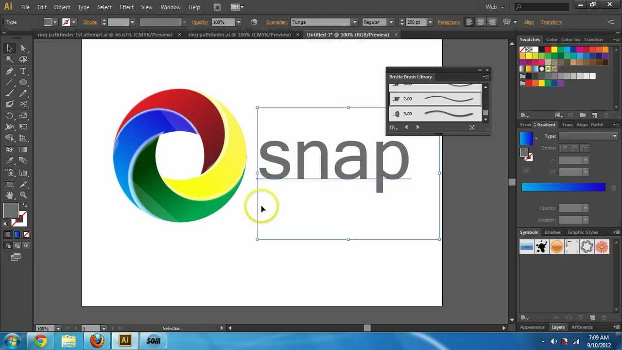 Adobe Illustrator CS6 & CC - Creating a Logo with Pathfinder Tutorial