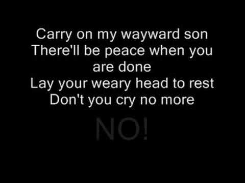 carry on my wayward son lyrics meaning